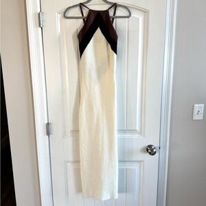 Vici Color Block Crochet MIDI Dress